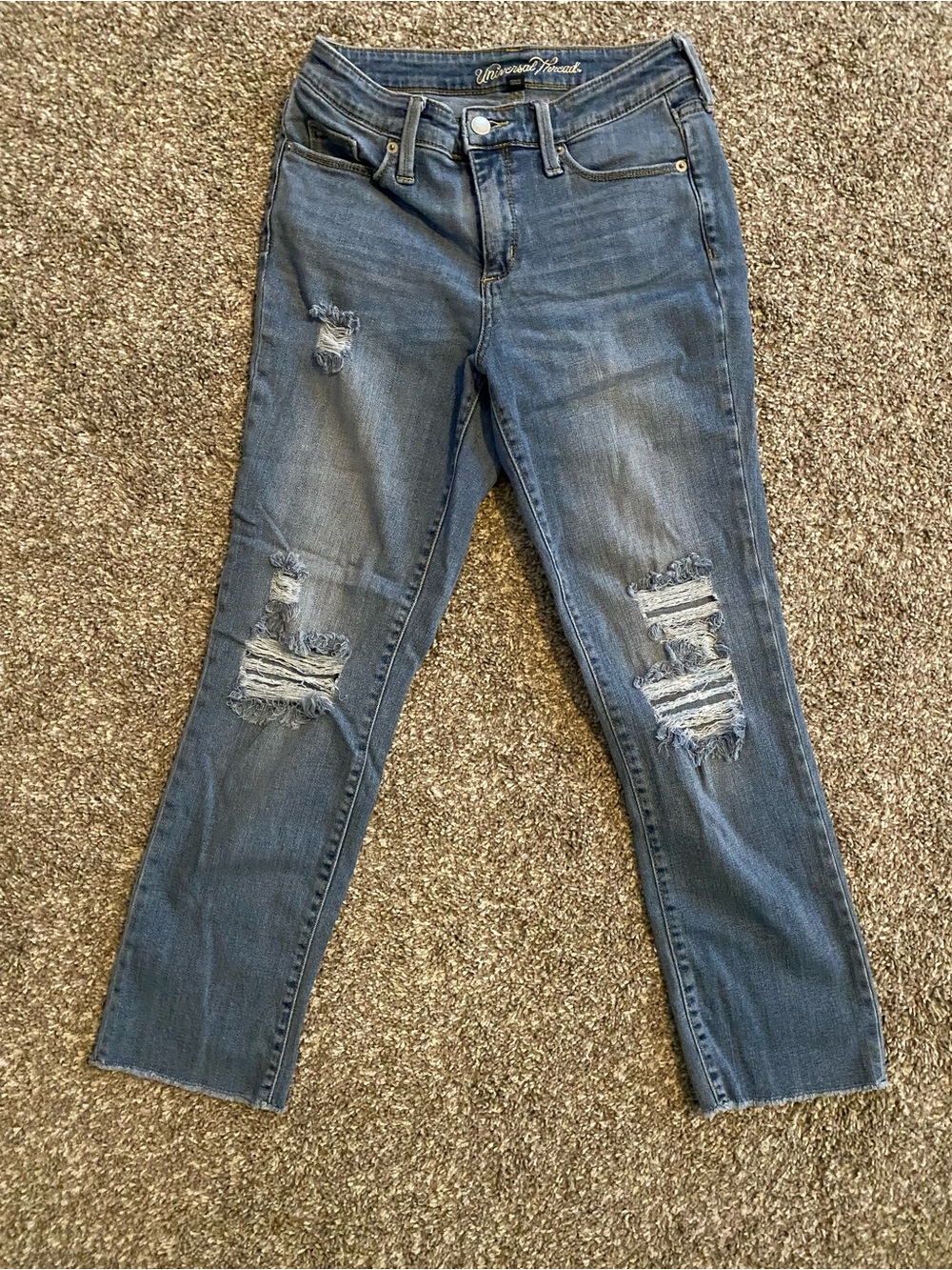 Universal Thread Ripped Blue Boyfriend Jeans - size 2